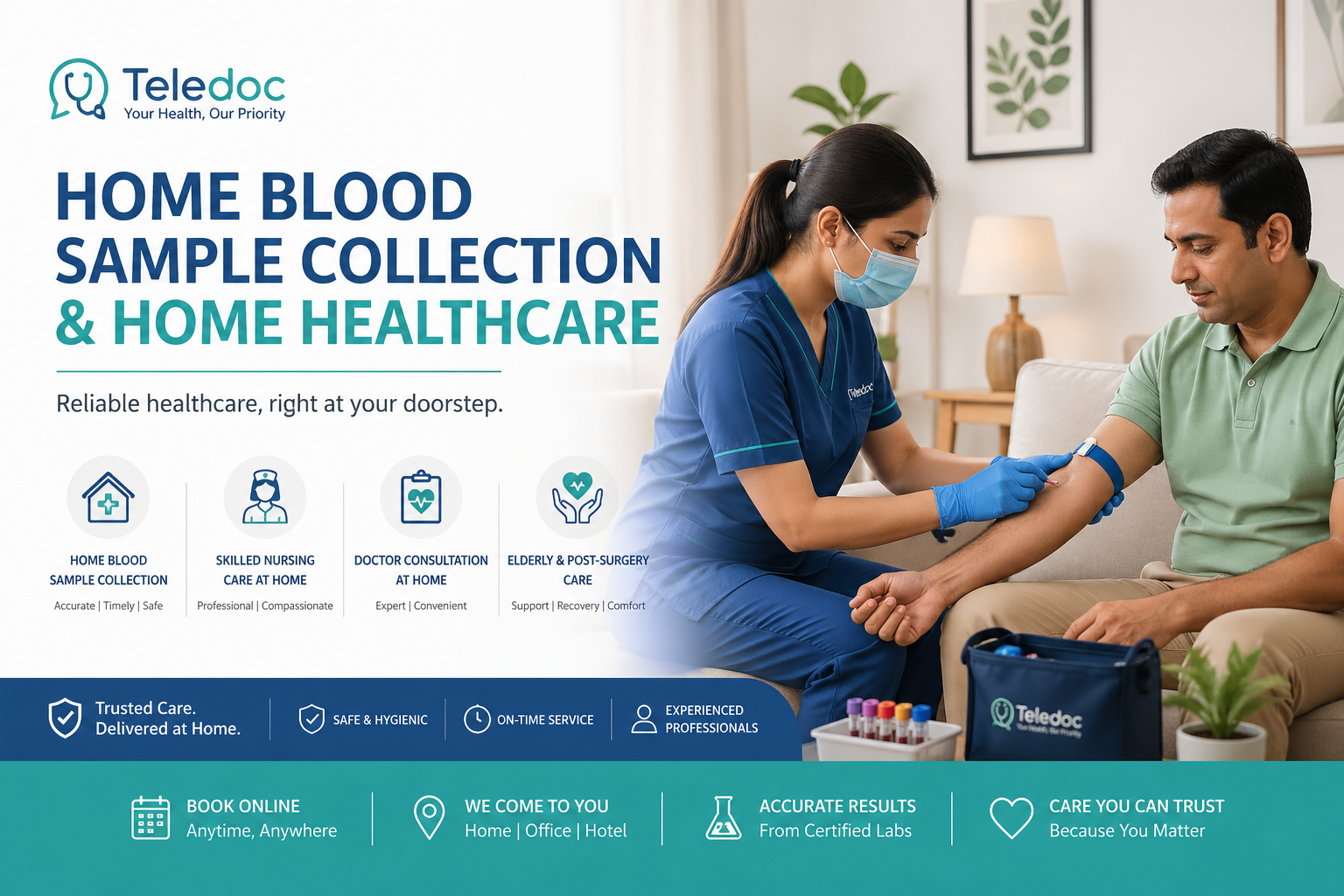 •	HOME BLOOD SAMPLE COLLECTION & HOME HEALTHCARE